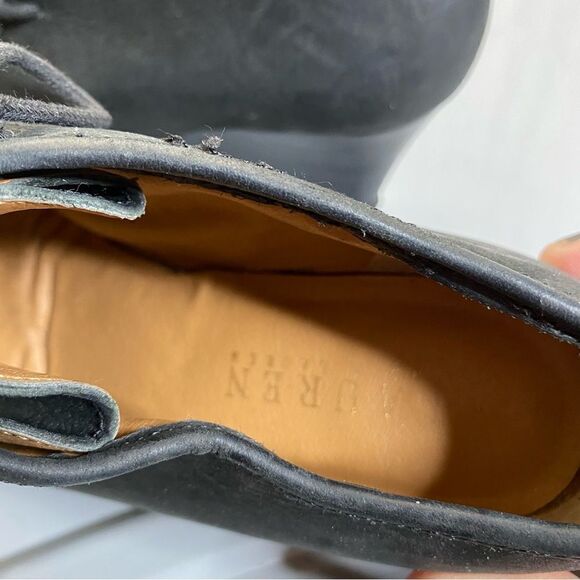 Lauren Ralph Lauren Black Denver Leather Wedge Ankle Boots - Picture 5 of 7